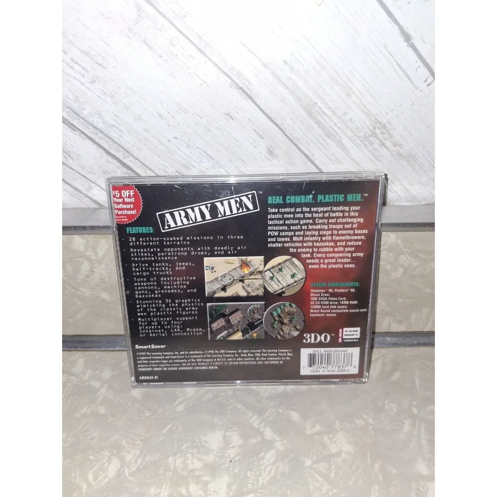 Army Men (PC, 3DO Company, 1999) WINDOWS 95 CD-ROM Excellent Condition